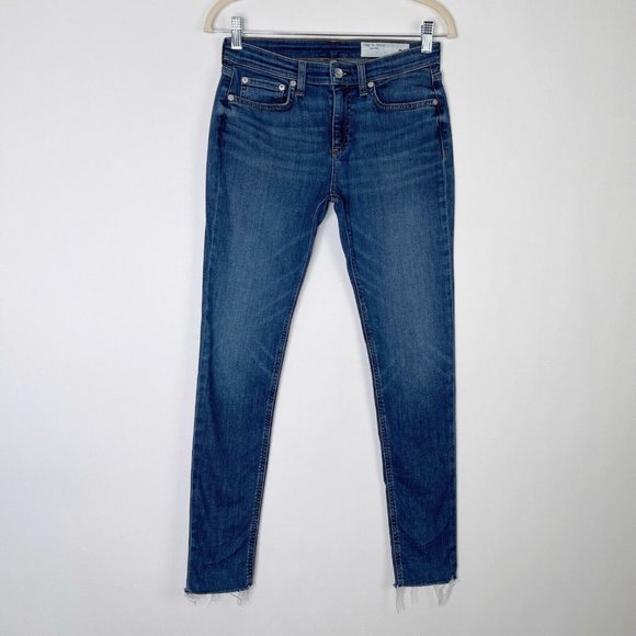 Rag and Bone Cate Mid Rise Skinny Jeans Women’s Size 26 Frayed - Picture 9 of 9